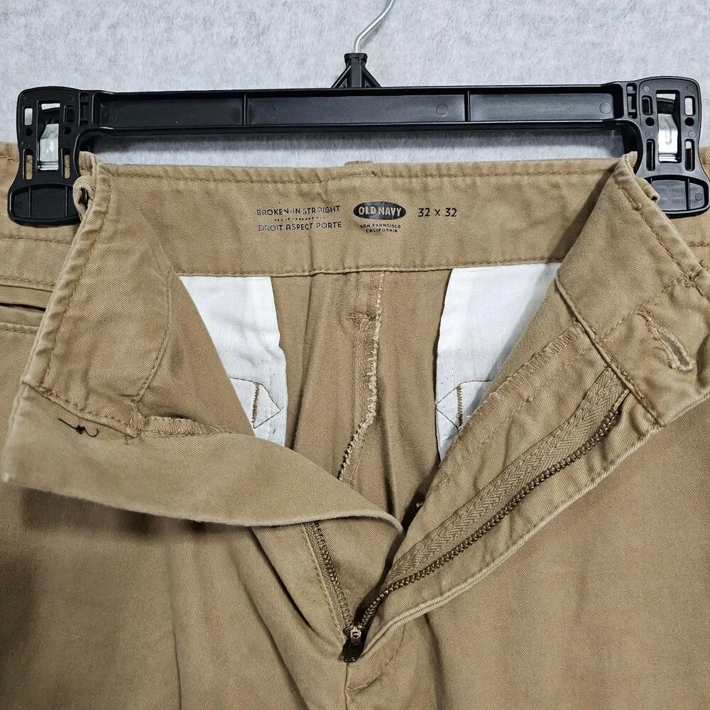 Mens Old Navy Khaki Pant Bundle 32x32 Casual Cotton Straight Bottoms - Picture 5 of 16